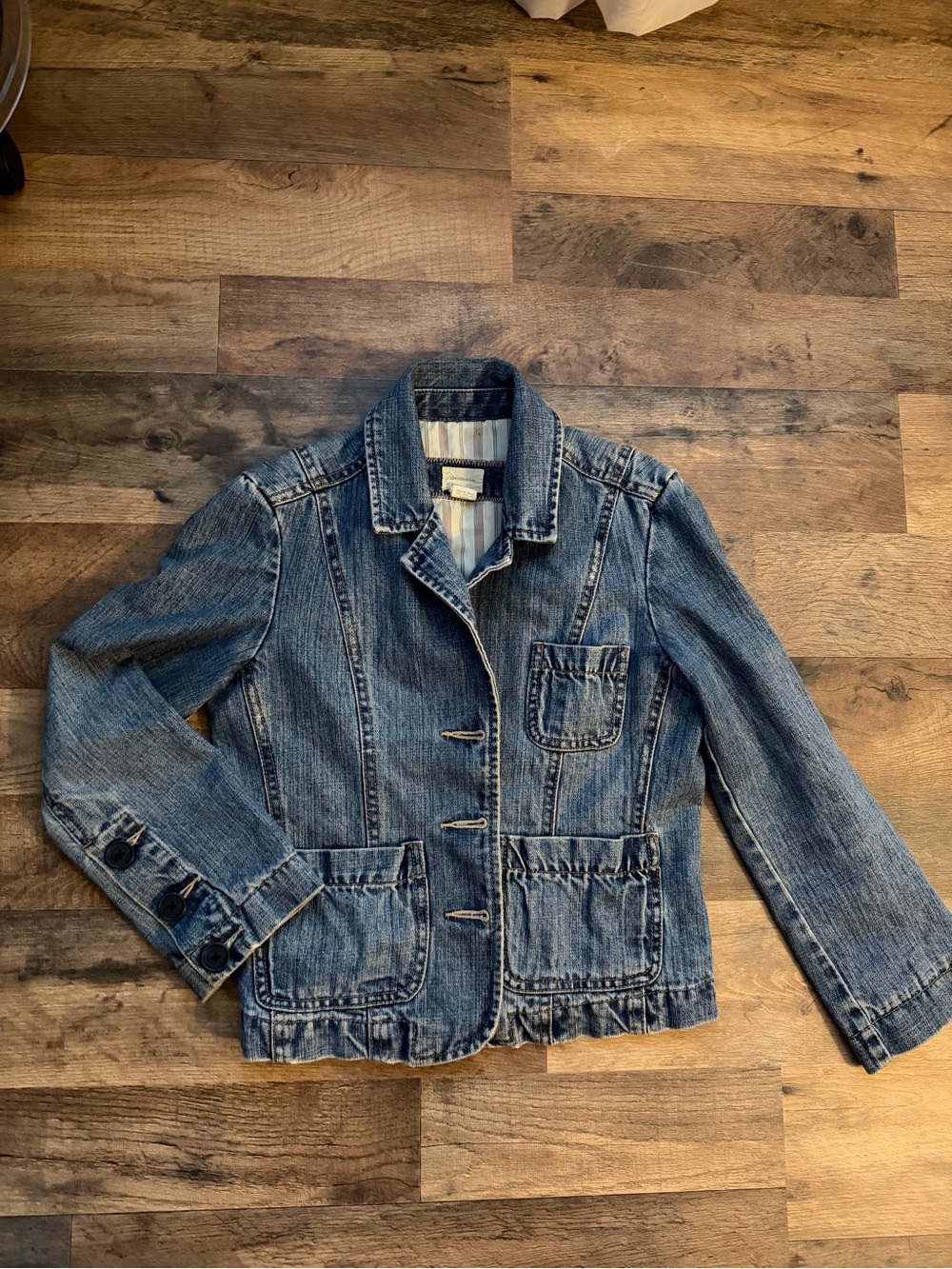 Vintage Ambercrombie Classic Blue Denim Jacket with Patch Pockets